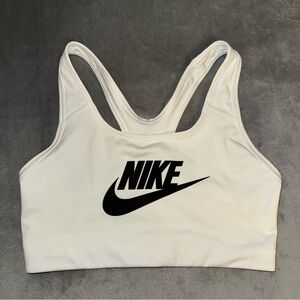 Nike White Racerback Sports Bra size Medium